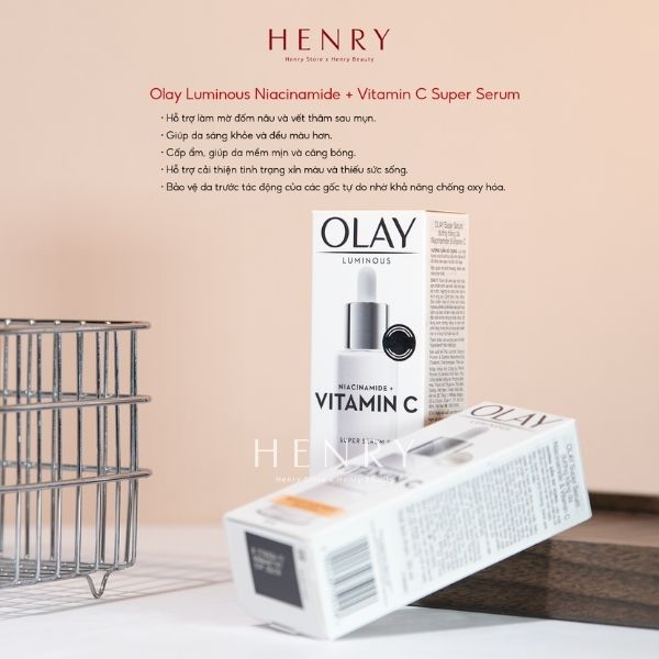 Kem Dưỡng Olay Luminous Niacinamide + Vitamin C Moisturiser 50g – Dưỡng Sáng, Cấp Ẩm & Hỗ Trợ Làm Đều Màu Da