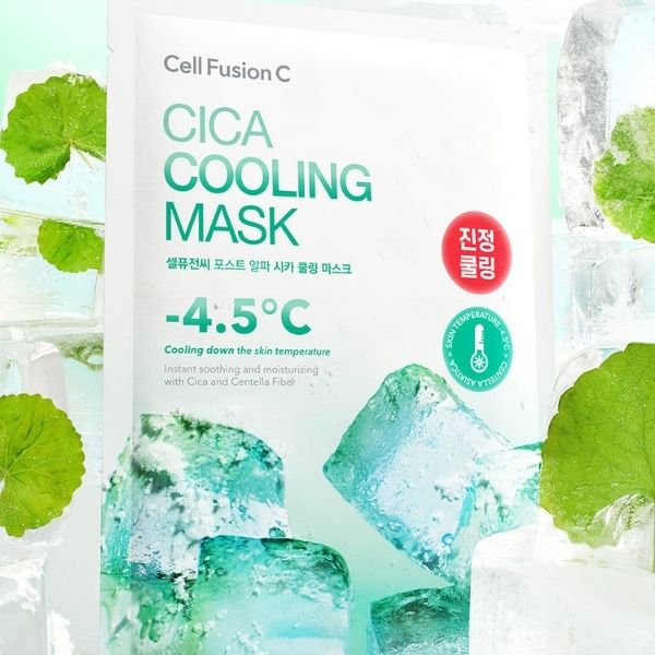 Mặt Nạ Cell Fusion C Cica Cooling Mask 27g – Hộp 5 Miếng | Làm Dịu Da, Cấp Ẩm & Hỗ Trợ Chăm Sóc Da Mụn