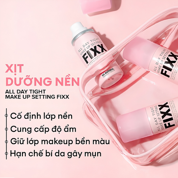 [Mini] Xịt Khóa Nền So Natural All Day Tight Fixx 35ml – Giữ Lớp Makeup Lâu Trôi Suốt 16 Tiếng