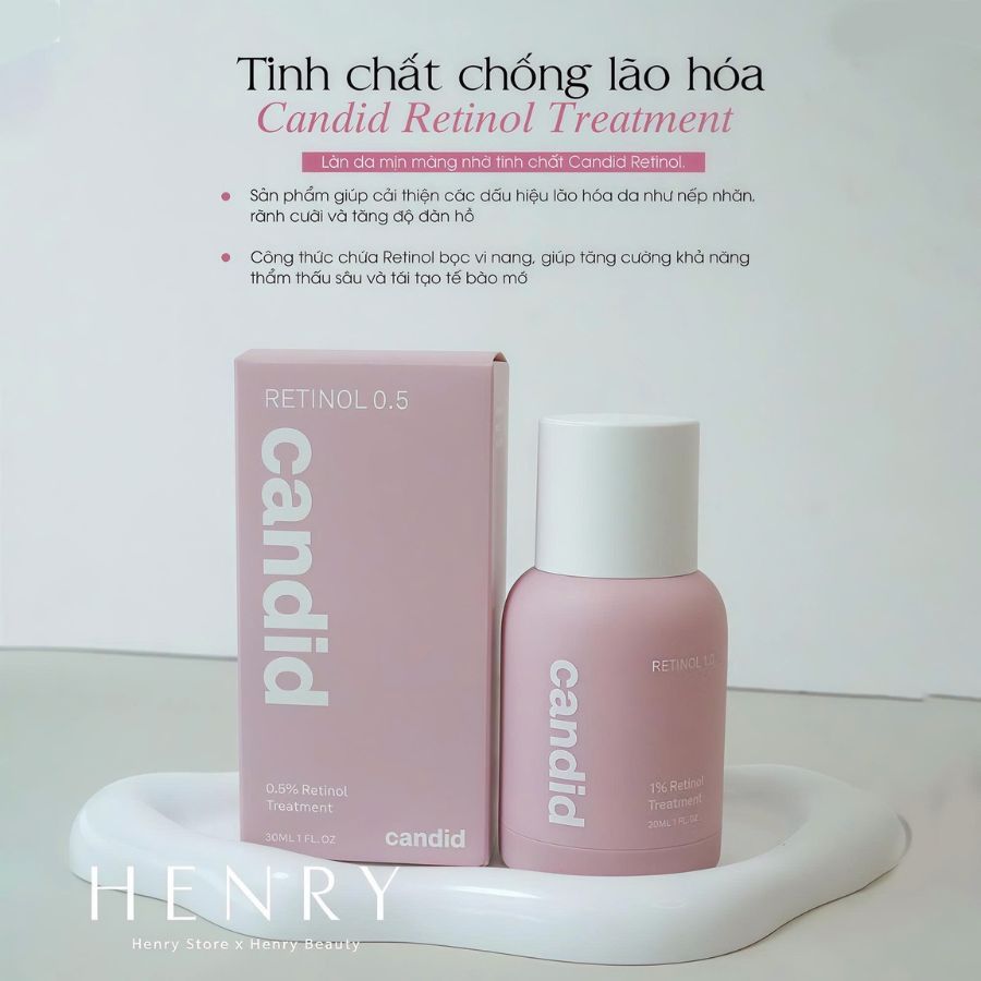 [Hàng Công Ty] Tinh Chất Retinol Candid Giải Pháp Trẻ Hóa Da Đa Cấp Độ 30ml