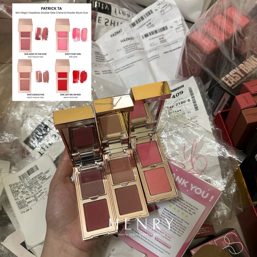 [Fullsize/ Minisize] Phấn Má Hồng Patrick Ta Double Take Creme & Powder Blush