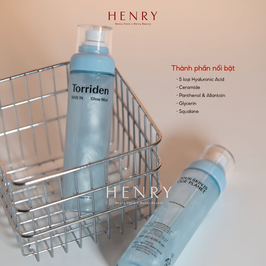 Xịt Khoáng Cấp Ẩm Phục Hồi Torriden Dive-In Low Molecular Hyaluronic Acid Glow Mist 120ml