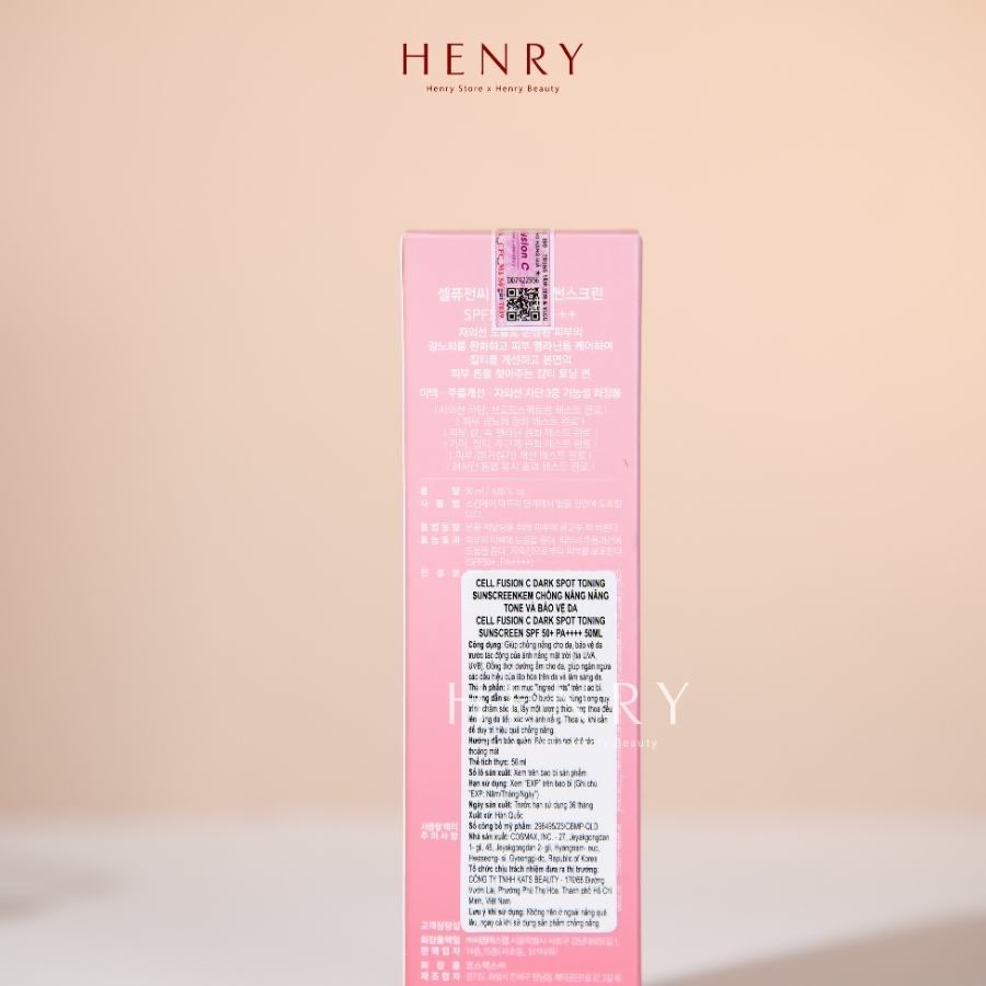 Kem Chống Nắng Cell Fusion C Dark Spot Toning Sunscreen SPF50+ PA++++ 2x35ml Chính Hãng | Nâng Tông, Dưỡng Sáng & Mờ Thâm