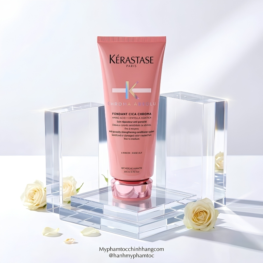 Dầu Xả Kérastase Chroma Absolu Fondant Cica Chroma 200ml – Bảo Vệ Màu, Phục Hồi Tóc Nhuộm