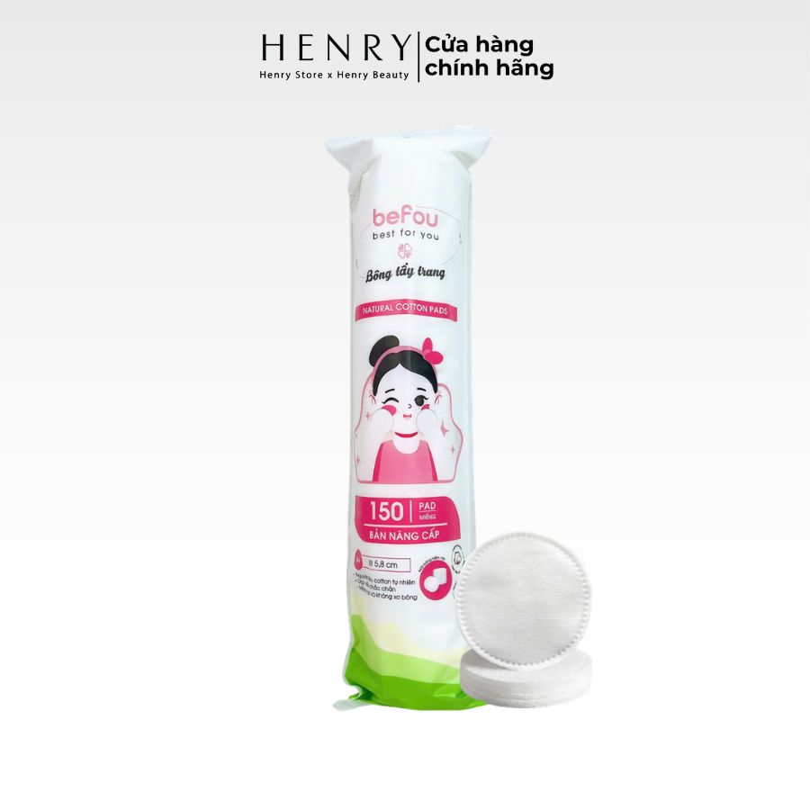 Bông Tẩy Trang Befou Cotton Pads Đa Dạng Kích Thước, Sợi Bông Tự Nhiên Siêu Mềm Mại