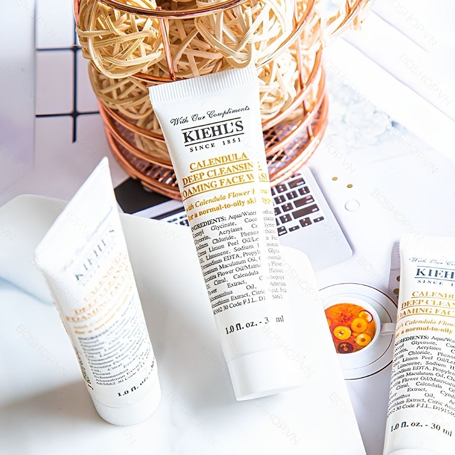 [Hàng Công Ty] Sữa Rửa Mặt Hoa Cúc Kiehl's Calendula Deep Cleansing Foaming Face Wash 30ml – Làm Sạch Dịu Nhẹ, Giảm Dầu Thừa & Cho Da Tươi Mát