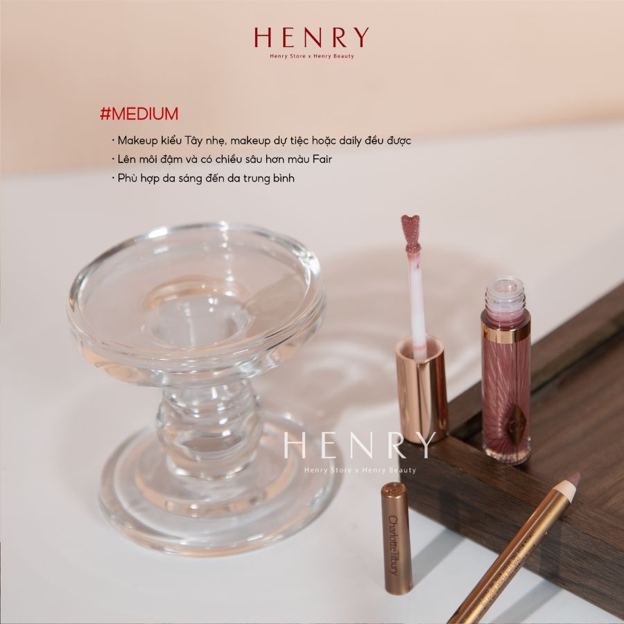 Set Son Bóng & Chì Kẻ Môi Charlotte Tilbury Mini Pillow Talk Glossy Lip Kit (Gồm 3 Phiên Bản: Original / Medium / Fair)