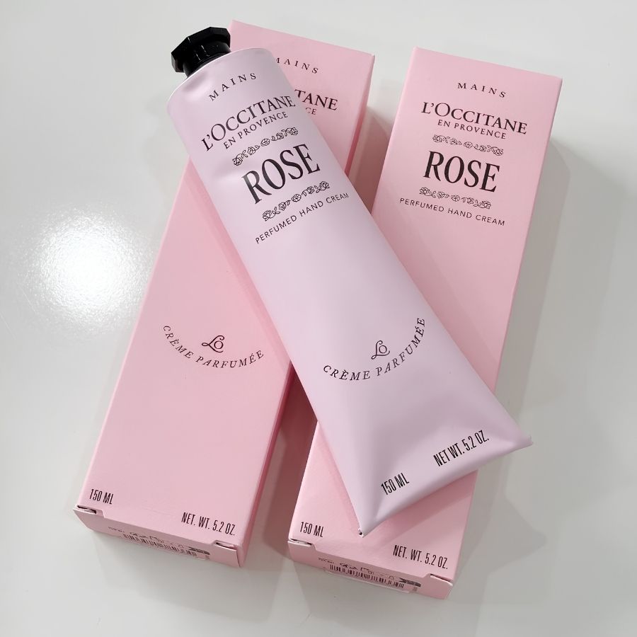 Kem Dưỡng Tay L'Occitane Rose Perfumed Hand Cream 150ml – Dưỡng Ẩm Mềm Mịn, Hương Hoa Hồng Pháp Thanh Lịch