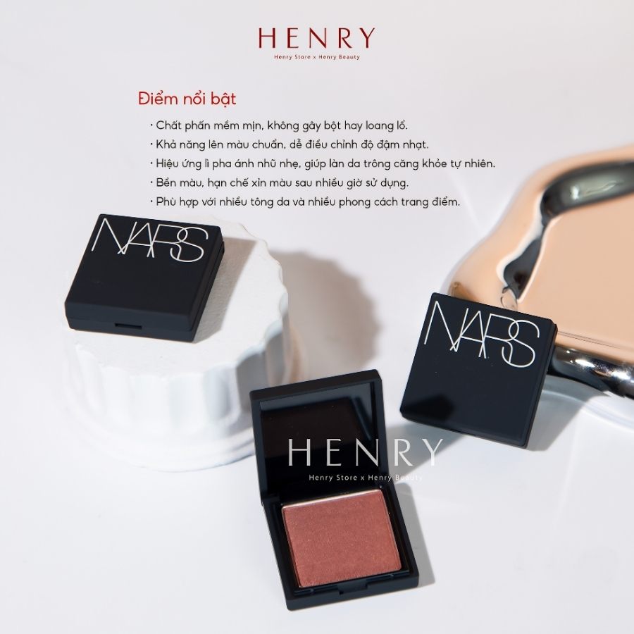 [Minisize] Phấn Má Hồng NARS Powder Blush #Orgasm Rush 2.5g – Sắc Hồng Đào Rạng Rỡ Cho Gương Mặt Tươi Tắn Tự Nhiên