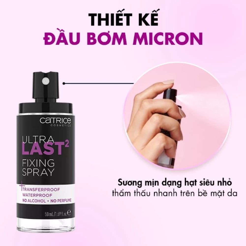 [Hàng công ty] Xịt Makeup Catrice Ultra Last 18H No Alcohol 50ml