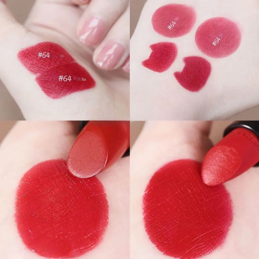 [Fullsize] Son Lì Rouge Hermès Matte Lipstick 3.5g #64 Rouge Casaque Sắc Đỏ Tươi Thuần Khiết