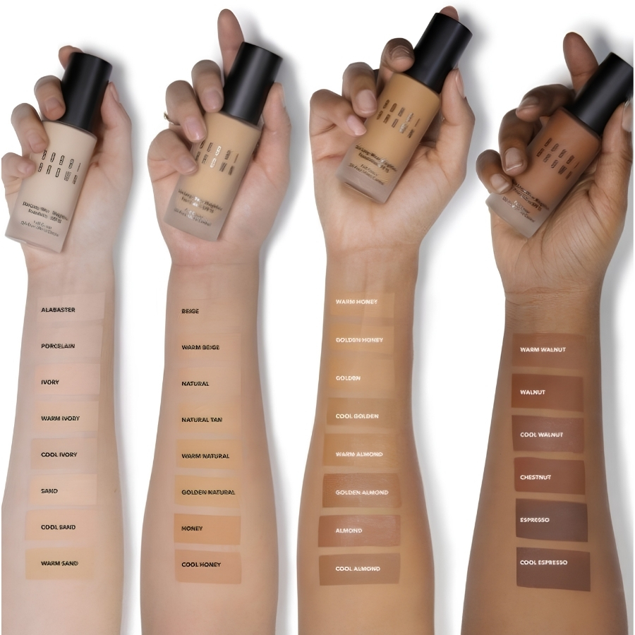 Kem Nền Bobbi Brown Skin Long Wear Weightless Foundation SPF 15 PA++ 30ml #Warm Beige W046 – Kiềm Dầu, Lâu Trôi, Lớp Nền Mỏng Nhẹ