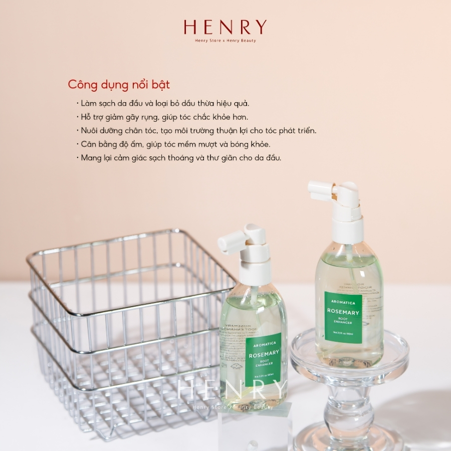Xịt Dưỡng Tóc Aromatica Rosemary Root Enhancer 100ml – Hỗ Trợ Giảm Gãy Rụng, Nuôi Dưỡng Chân Tóc Chắc Khỏe