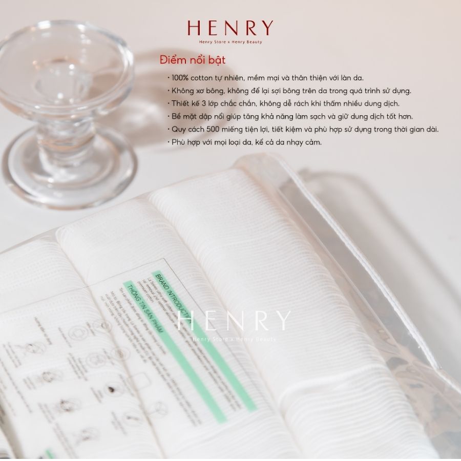 Bông Tẩy Trang La Soirée Gói 500 Miếng – Cotton 100% Tự Nhiên, Mềm Mịn & Tiết Kiệm