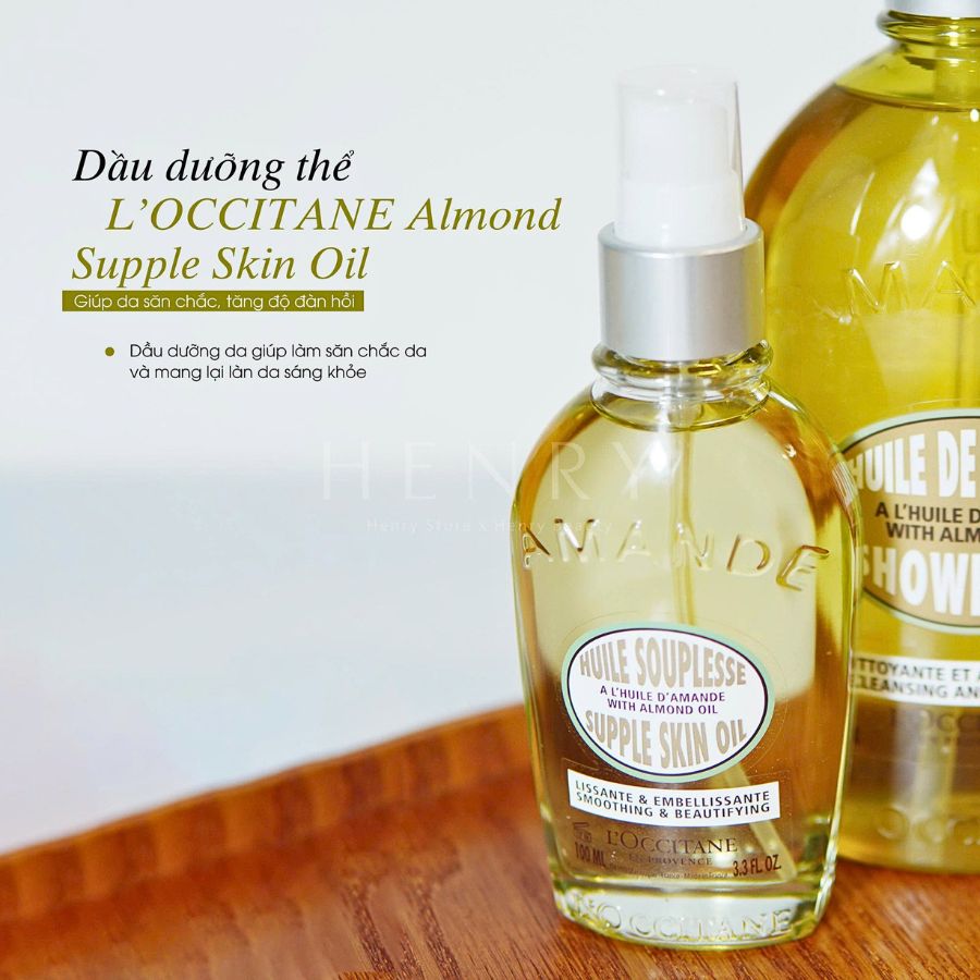 Dầu Dưỡng Thể Hạnh Nhân L'Occitane Almond Supple Skin Oil 100ml Bí Quyết Cho Làn Da Mướt Mịn Như Nhung