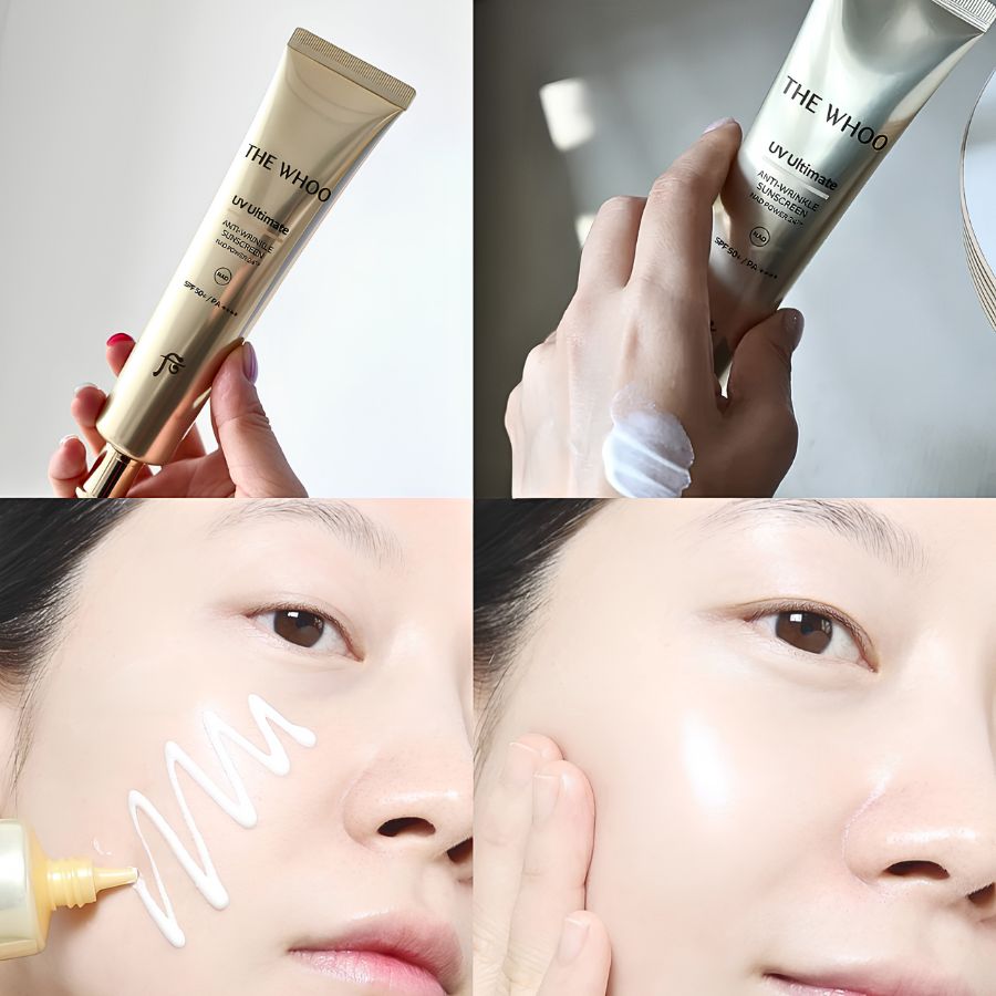 Set Kem Chống Nắng Trẻ Hóa Da Whoo UV Ultimate Anti-Wrinkle Sunscreen 75ml