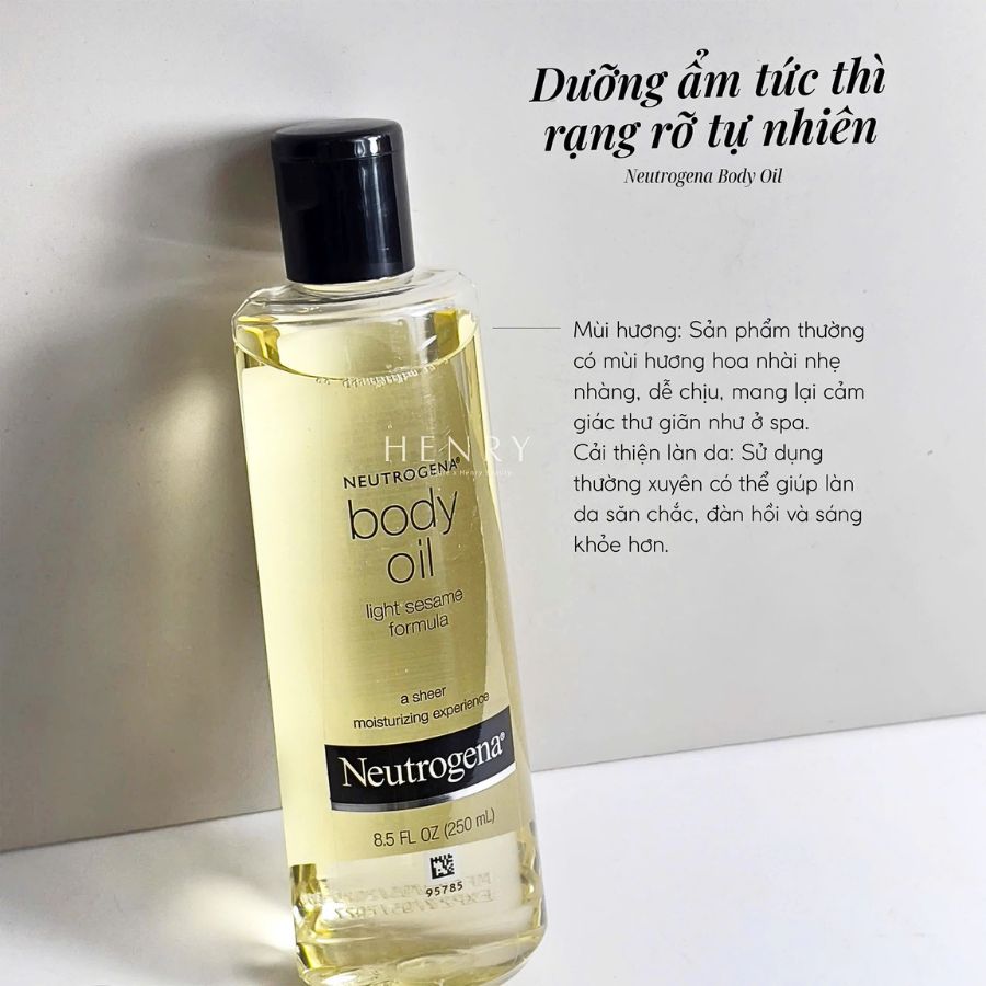 Dầu Dưỡng Thể Sáng Mịn Da Neutrogena Body Oil Light Sesame Formula 250ml