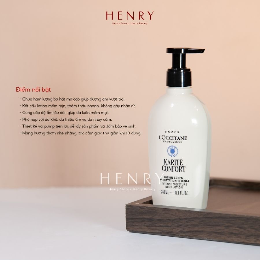 Sữa Dưỡng Thể L'Occitane Shea Ultra Rich Body Lotion 240ml Nuôi Dưỡng, Cấp Ẩm Suốt 48 Giờ Cho Làn Da Khô Ráp