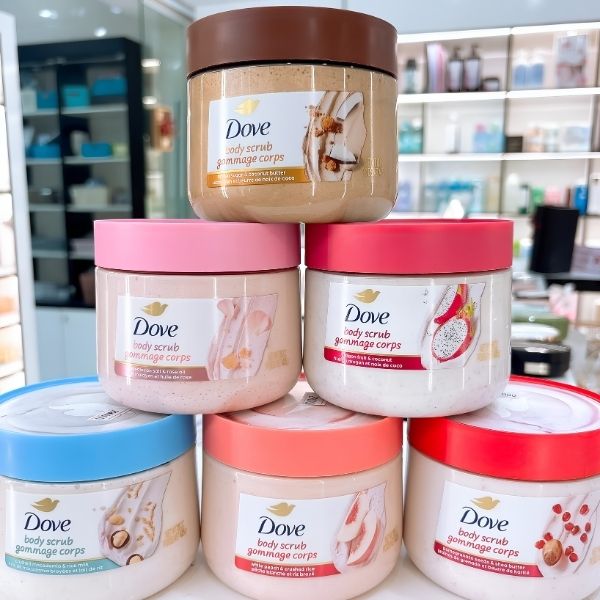 [Bản Mỹ] Tẩy Tế Bào Chết Dove Brown Sugar & Coconut Body Scrub 425g – Làm Mịn Da, Dưỡng Ẩm & Hương Dừa Thơm Ngọt