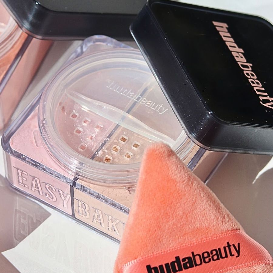 [Fullsize] Phấn Phủ Bột Huda Beauty Easy Bake Loose Powder Duo Tone Cherry Peach (2x6.5g)