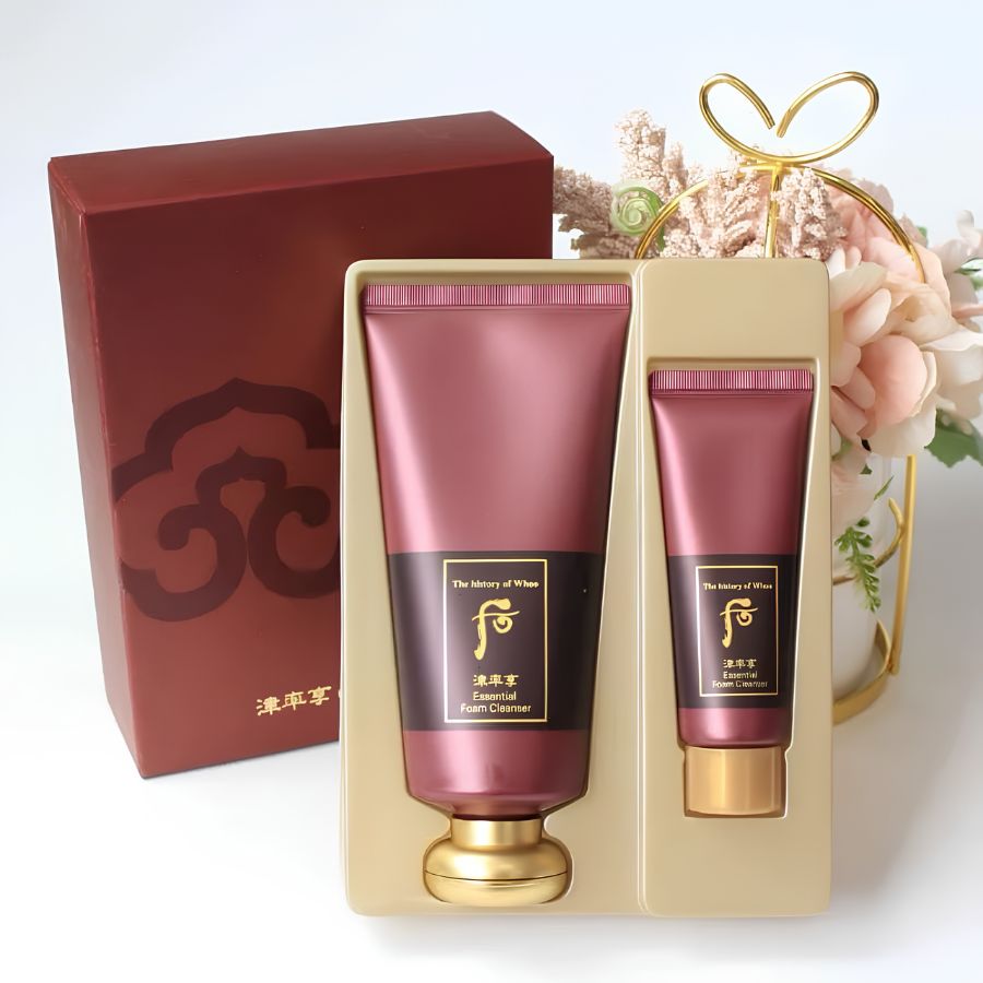 Set 2 Món Sữa Rửa Mặt Whoo Jinyulhyang Essential Foam Cleanser
