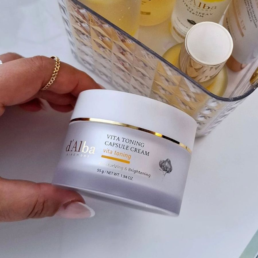 [Tách Set Giá Hời] Kem Dưỡng Trắng & Cấp Ẩm d'Alba Vita Toning Capsule Cream 55gr