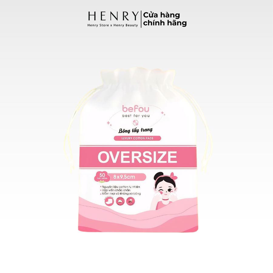 Bông Tẩy Trang Befou Cotton Pads Đa Dạng Kích Thước, Sợi Bông Tự Nhiên Siêu Mềm Mại