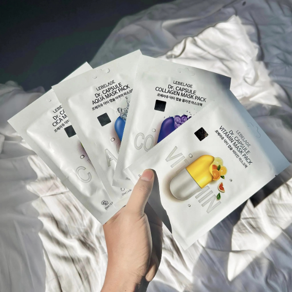 Mặt Nạ Lebelage Dr.Capsule Aqua Mask Pack 25ml – Cấp Nước Chuyên Sâu, Cho Da Mềm Mịn Căng Mướt