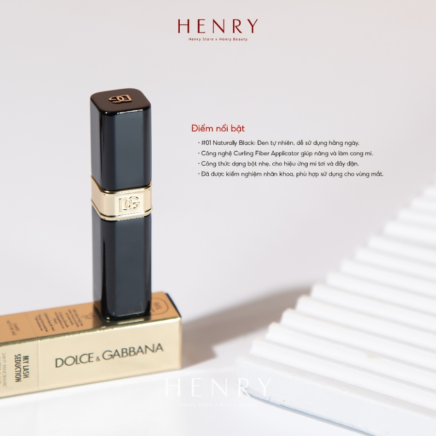 [Mini] Mascara Dolce&Gabbana My Lash Seduction 24H Panoramic Flutter & Curl #01 Naturally Black 3ml