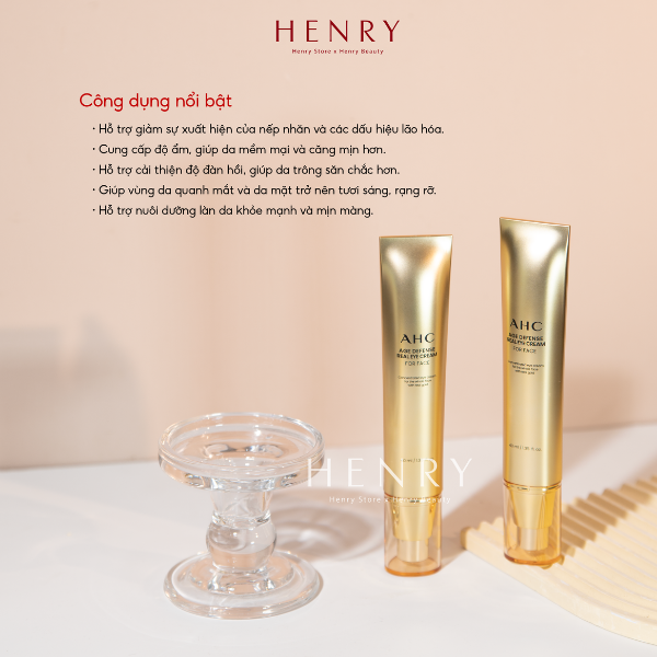 Kem dưỡng mắt AHC Age Defense Real Eye Cream For Face 40ml Loại Pump