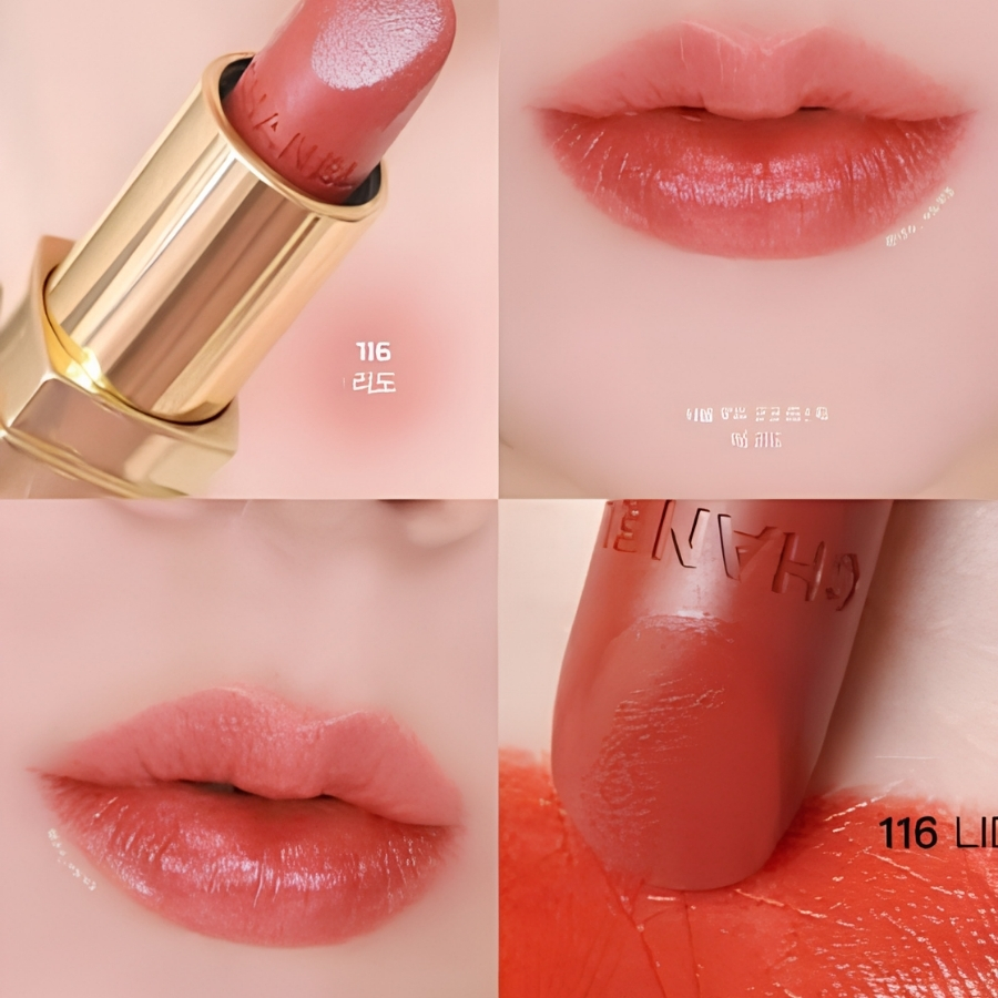 Son Dưỡng Chanel Rouge Coco Longwear Satin Lipstick 116 Riviera – Sắc Son Hồng San Hô Thanh Lịch, Dưỡng Môi Mềm Mượt