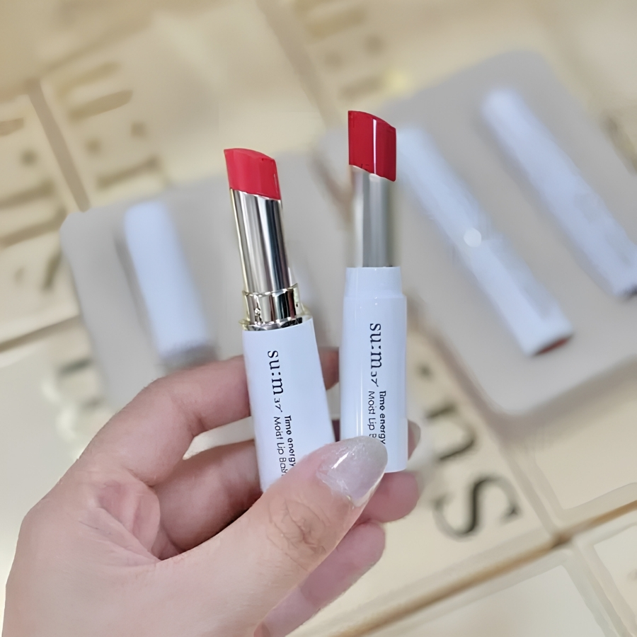 Set Son Dưỡng Môi Su:m37 Time Energy Moist Lip Balm Red Special (Red 5.5g+corad 3.5g)