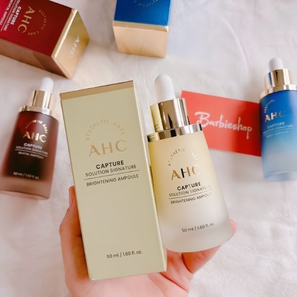 Serum AHC Capture Solution Signature Brightening Ampoule 50ml Chính Hãng - Dưỡng Sáng Da, Căng Bóng & Hỗ Trợ Chống Lão Hóa