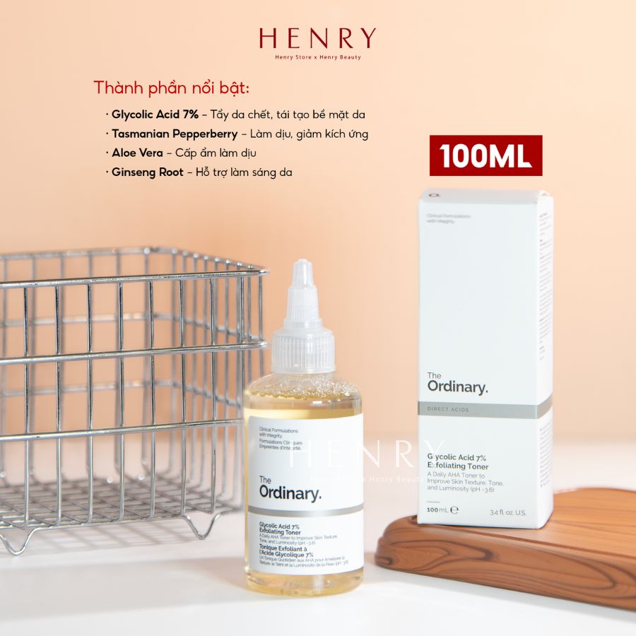 [Fullbox] Toner The Ordinary Glycolic Acid 7% Exfoliating Toning Solution