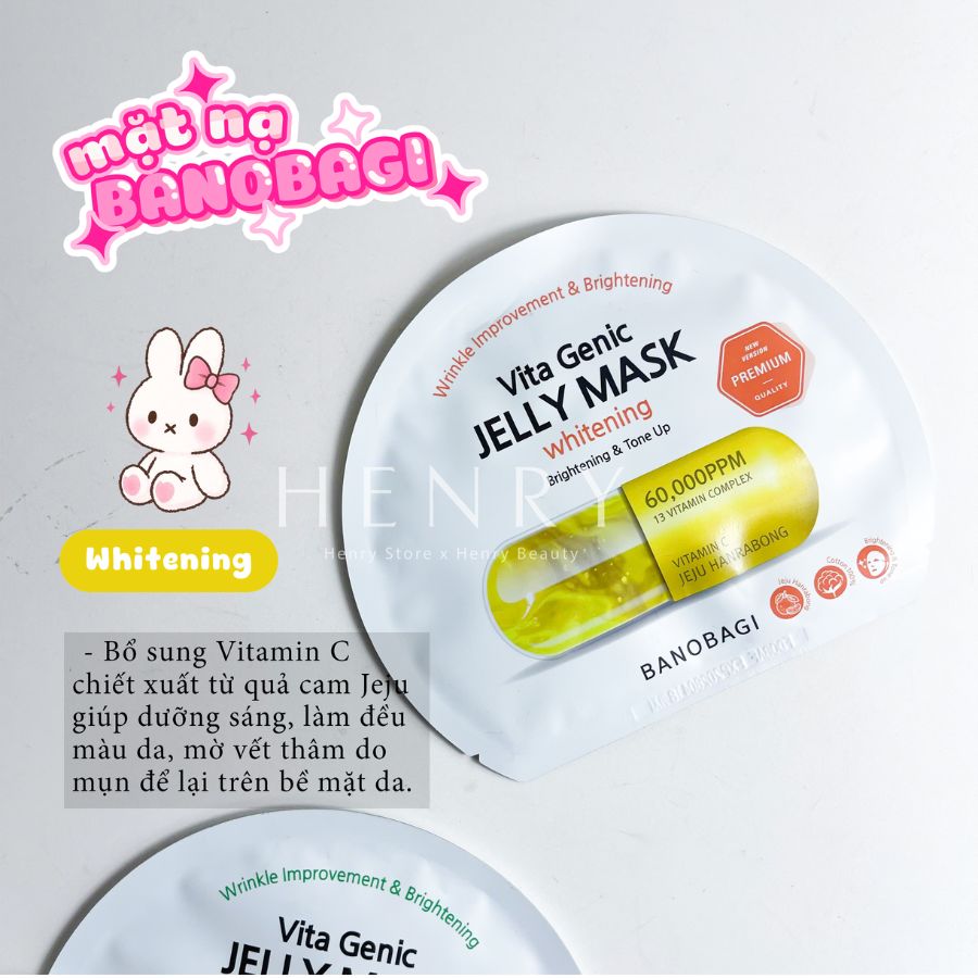 Mặt Nạ Miếng Banobagi Vita Genic Jelly Mask 30ml Giải Pháp Phục Hồi Da Đa Tầng Với Hàm Lượng Vitamin 50.000ppm