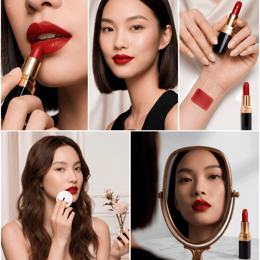 Son Dưỡng Chanel Rouge Coco 120 Gabrielle Màu Đỏ Tươi Sang Trọng, Quyến Rũ