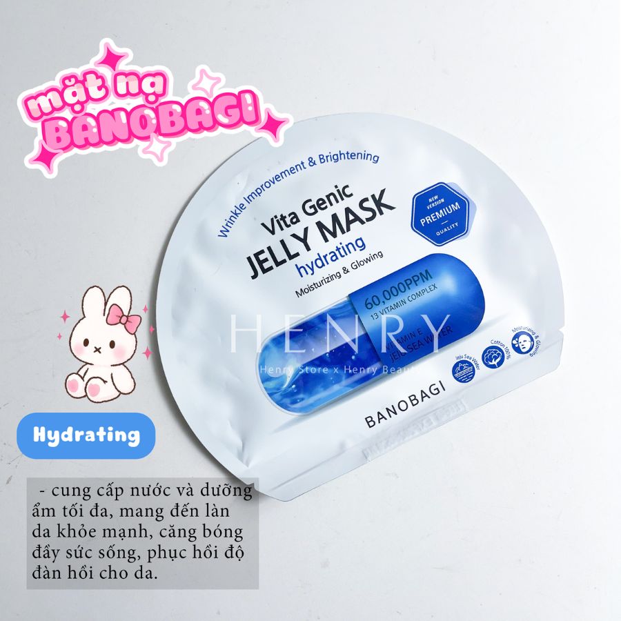 Mặt Nạ Miếng Banobagi Vita Genic Jelly Mask 30ml Giải Pháp Phục Hồi Da Đa Tầng Với Hàm Lượng Vitamin 50.000ppm
