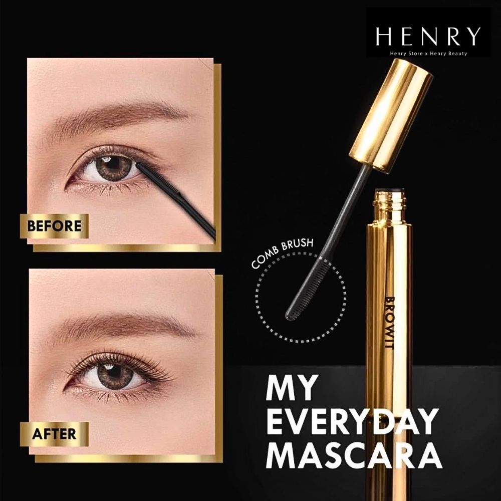 Mascara Browit By Nongchat My Everyday, Mi Cong Dài, Kháng Nước Đỉnh Cao