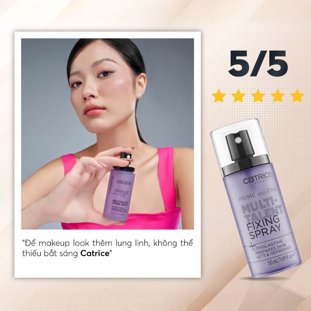 [Hàng công ty] Xịt Khóa Nền Catrice Prime And Fine Multi-Talent Fixing Spray 50ml