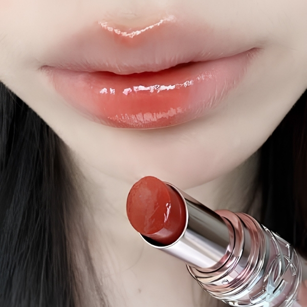 Son Dưỡng YSL Loveshine Candy Glow #12B Sweet Tangerine 3.1g – Hồng Đào Ánh Cam Tươi Tắn, Môi Căng Bóng Tự Nhiên