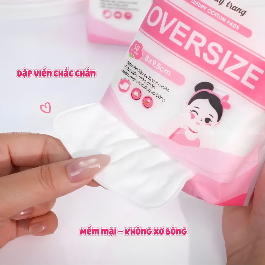 Bông Tẩy Trang Befou Cotton Pads Đa Dạng Kích Thước, Sợi Bông Tự Nhiên Siêu Mềm Mại