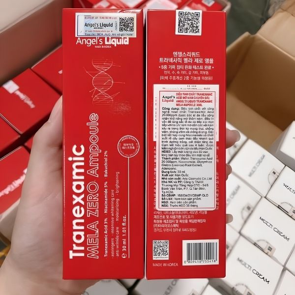 Serum Angel's Liquid Tranexamic Mela Zero Ampoule 30ml – Hỗ Trợ Làm Mờ Đốm Nâu, Dưỡng Sáng & Đều Màu Da