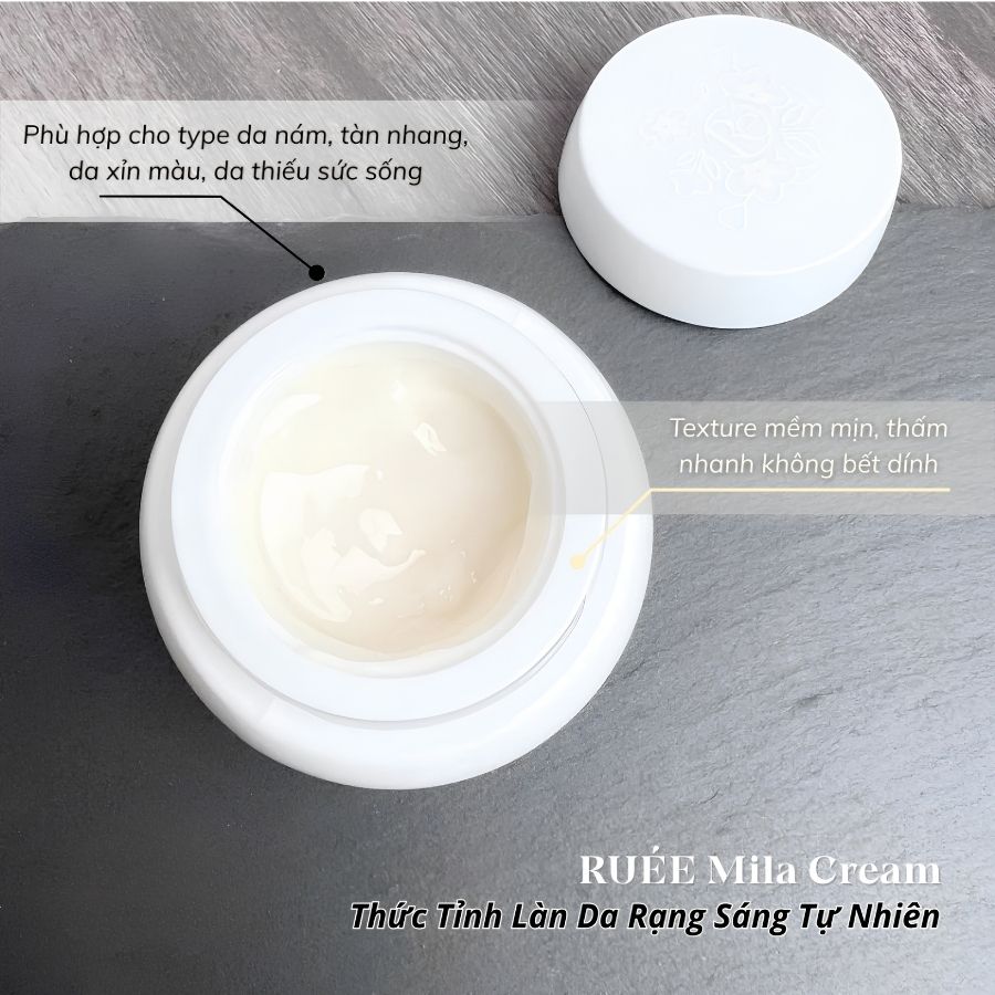 [Hàng Công Ty] Kem Dưỡng Sáng Da Ruee Mela Toning Cream 50g – Hỗ Trợ Làm Đều Màu Da, Dưỡng Ẩm Mịn Màng
