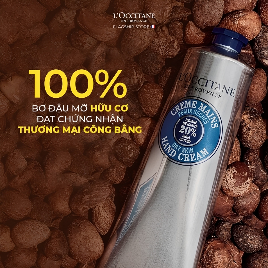 [Mẫu Mới] Kem Dưỡng Tay L'Occitane Shea 20% 150ml – Dưỡng Ẩm, Làm Mềm Da Tay Khô Ráp