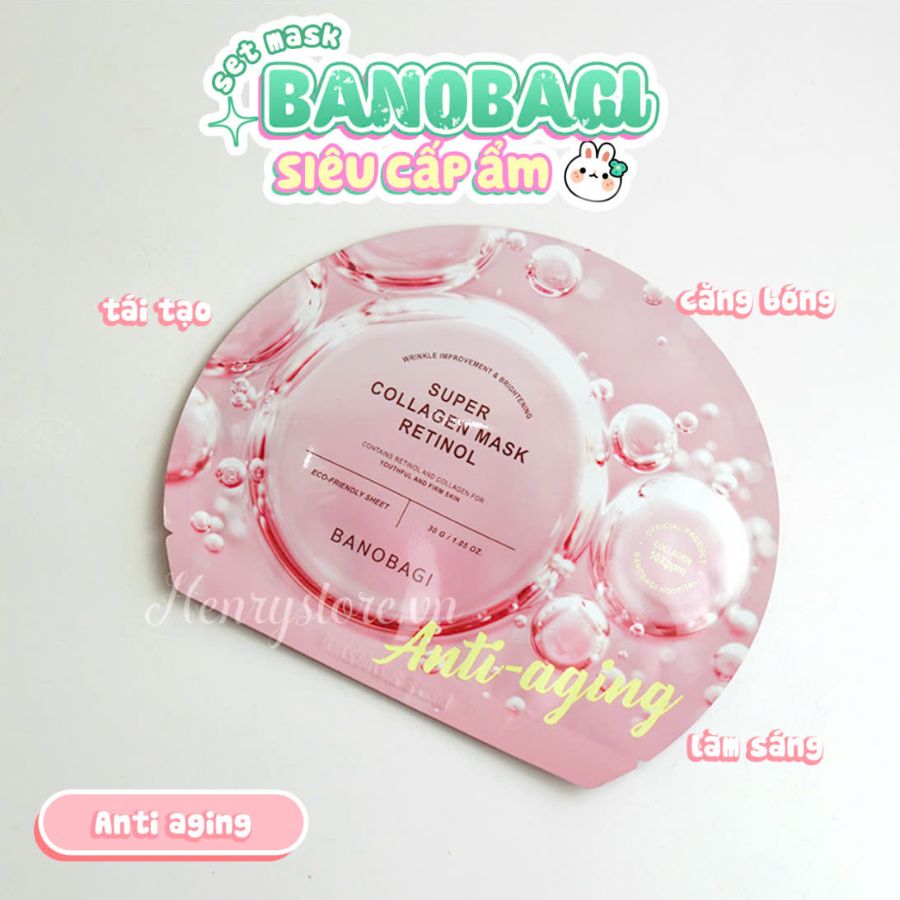 MẶT NẠ BANOBAGI SUPER COLLAGEN MASK AQUA - 1 MIÊNG