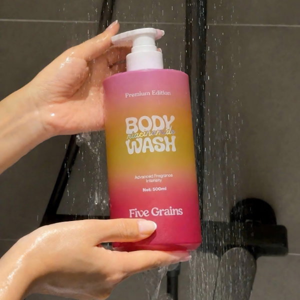 Sữa Tắm Nước Hoa Five Grains Niacinamide Body Wash 500ml – Giải Pháp Dưỡng Sáng, Mờ Thâm Toàn Thâ
