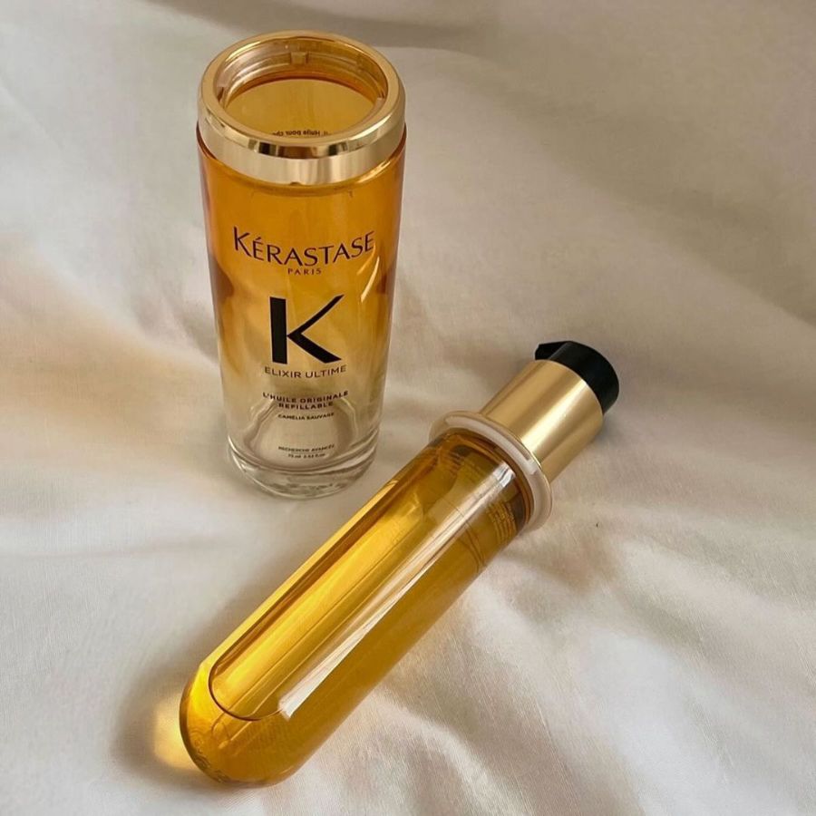Set Dầu Dưỡng Tóc Kérastase Elixir Ultime L’Huile Originale (Chai 75ml + Lõi Refill 75ml)