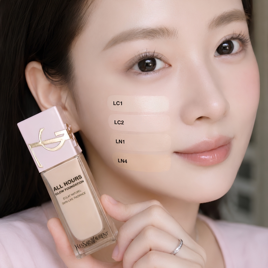 Kem Nền Yves Saint Laurent YSL All Hours Glow Foundation Tone LC1 25ml - Căng Bóng, Mịn Màng Tự Nhiên