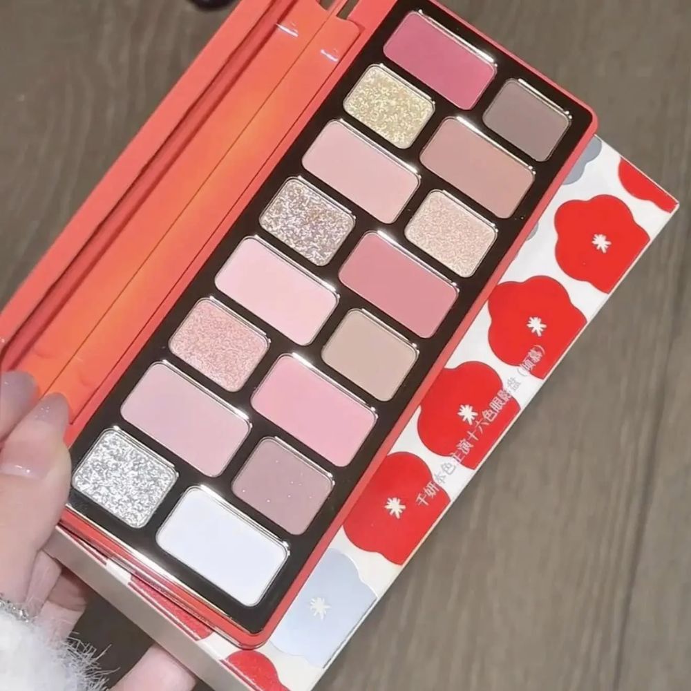 Bảng Phấn Mắt 16 Ô Qianyan Cheeryep True Colors Staring 14.5g