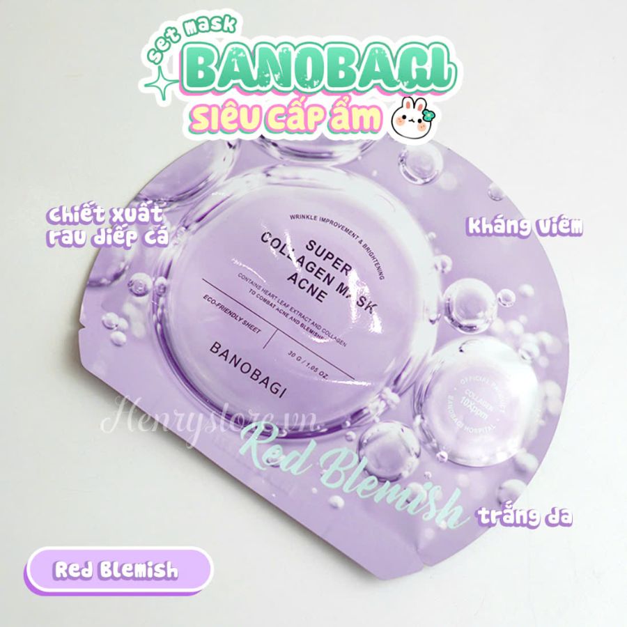 MẶT NẠ BANOBAGI SUPER COLLAGEN MASK AQUA - 1 MIÊNG
